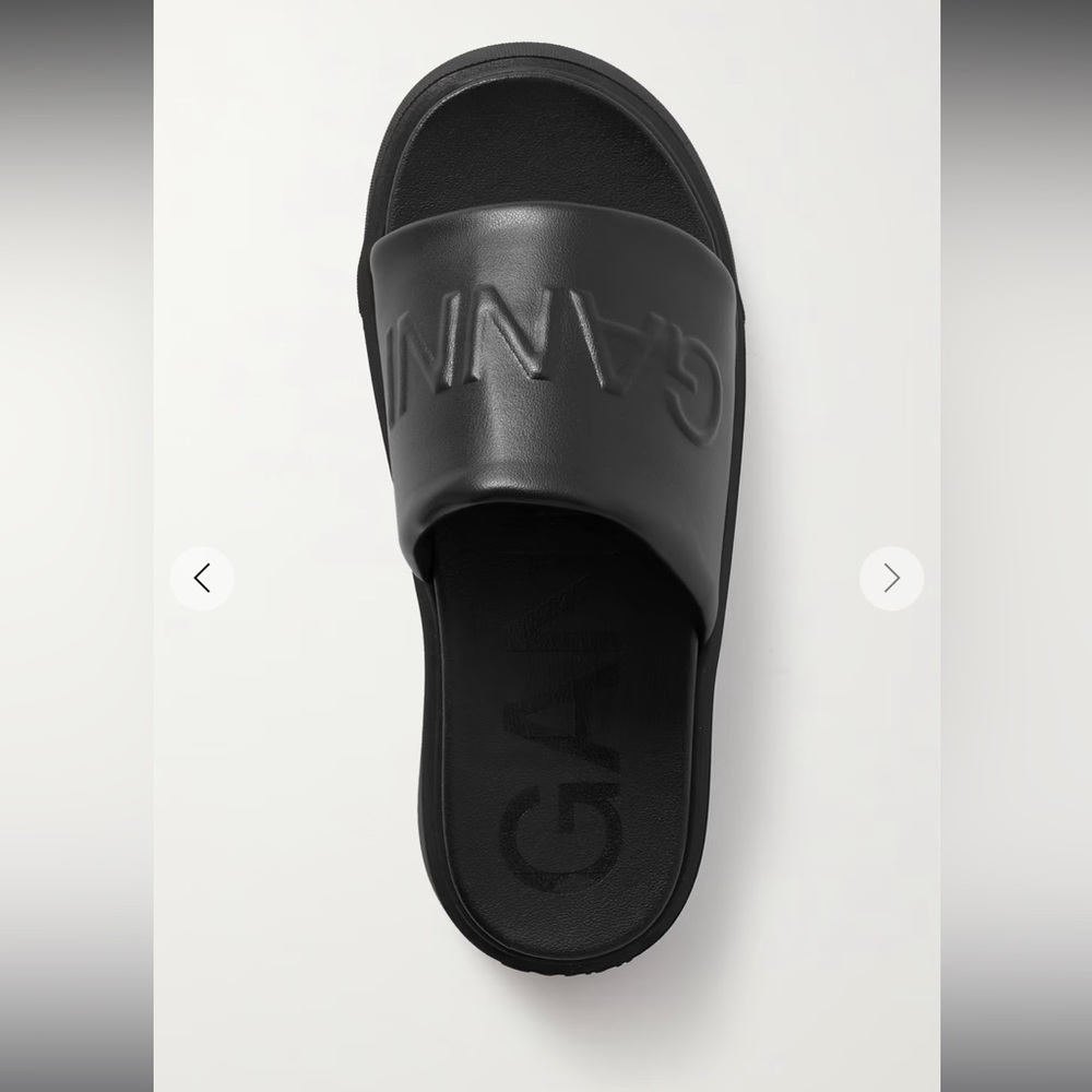 GANNI black leather sandals
